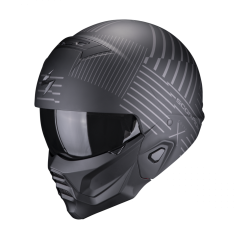 Moto přilba SCORPION EXO-COMBAT II MILES matná černo/stříbrná