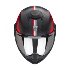Moto přilba SCORPION EXO-TECH EVO CARBON GENUS matná černo/červená
