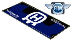 Koberec pod moto 80x200cm HUSQVARNA černo/bílý 1801