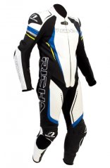 Moto kombinéza RICHA FRANCORCHAMPS jednodílná modrá/fluo žlutá