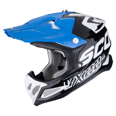 Motorcycle helmet SCORPION VX-22 AIR UPDOWN black/white/blue