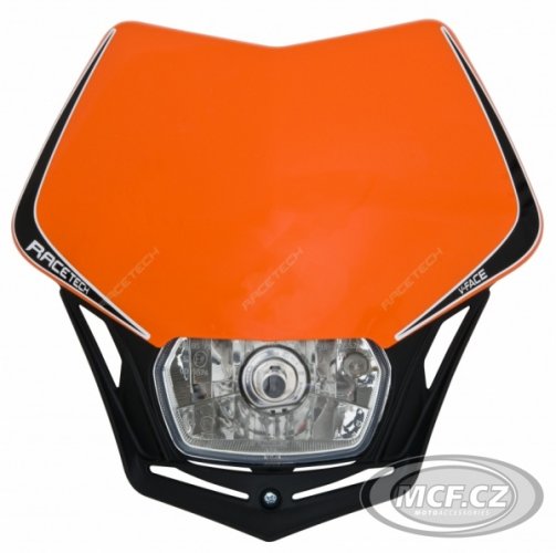 Maska na moto RTECH V-FACE oranžová
