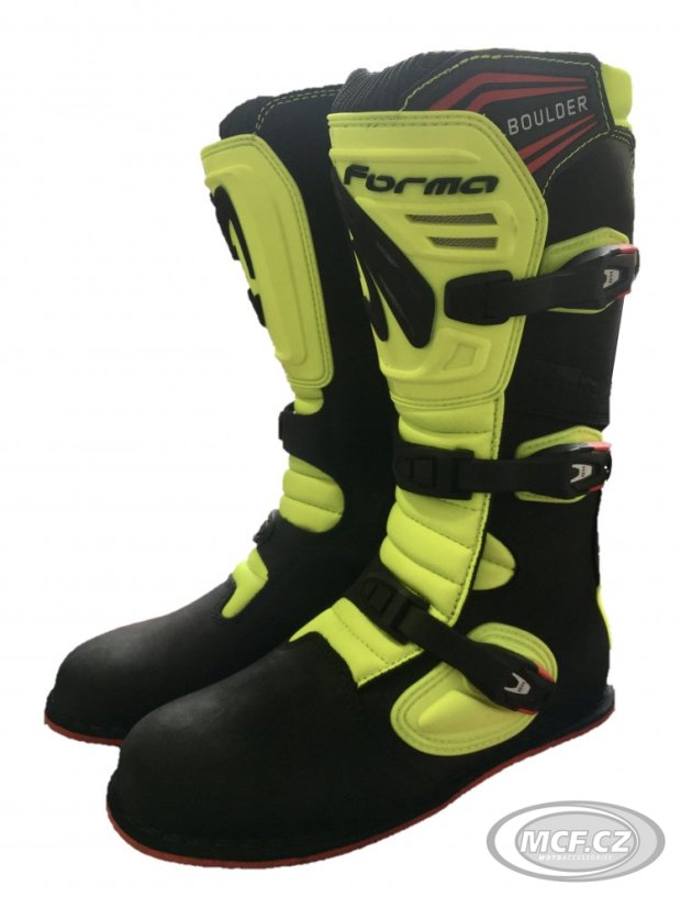Moto boty FORMA BOULDER černo/neonově žluté