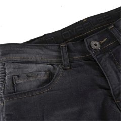 Dámské kevlarové moto kalhoty OVERLAP CITY LADY BLACK WASHED JEANS černé