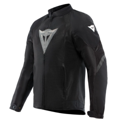 Motorcycle leather jacket Dainese HEROSPHERE AIR TEX Black/White Diamond