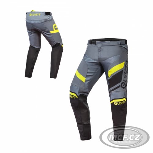 Moto kalhoty ELEVEIT X-LEGEND šedo/černo/neonově žluté