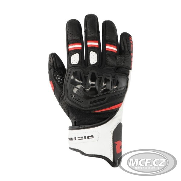 Moto rukavice RICHA STRADALE STEALTH černo/bílo/červené