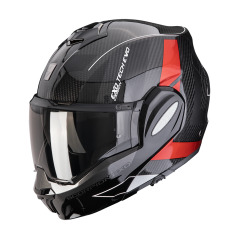 Moto přilba SCORPION EXO-TECH EVO CARBON CAD hologram černo/červená