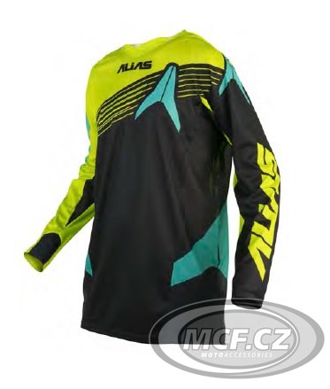Motokrosový dres ALIAS MX A1 černo/neonově žlutý 2158-350