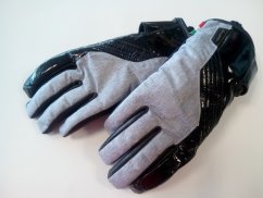 Moto rukavice V-QUATTRO GIANI černo/šedá
