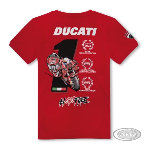 Triko DUCATI CELEBRATION PECCO BAGNAIA MotoGP 2022 červené 466007/98770914