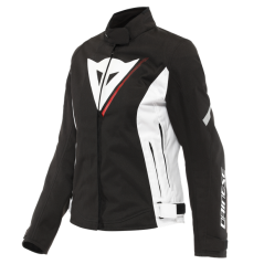 Dámská textilní moto bunda DAINESE VELOCE LADY D-DRY černo/bílá/lava červená
