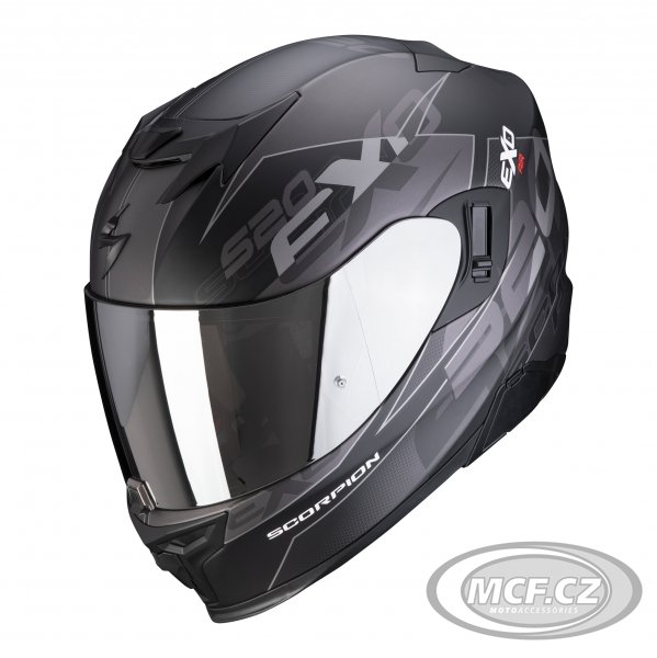 Moto přilba SCORPION EXO-520 EVO AIR COVER matná černo/stříbrná