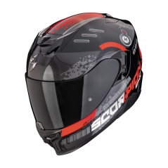 Moto přilba SCORPION EXO-520 EVO AIR TITAN metalická černo/červená