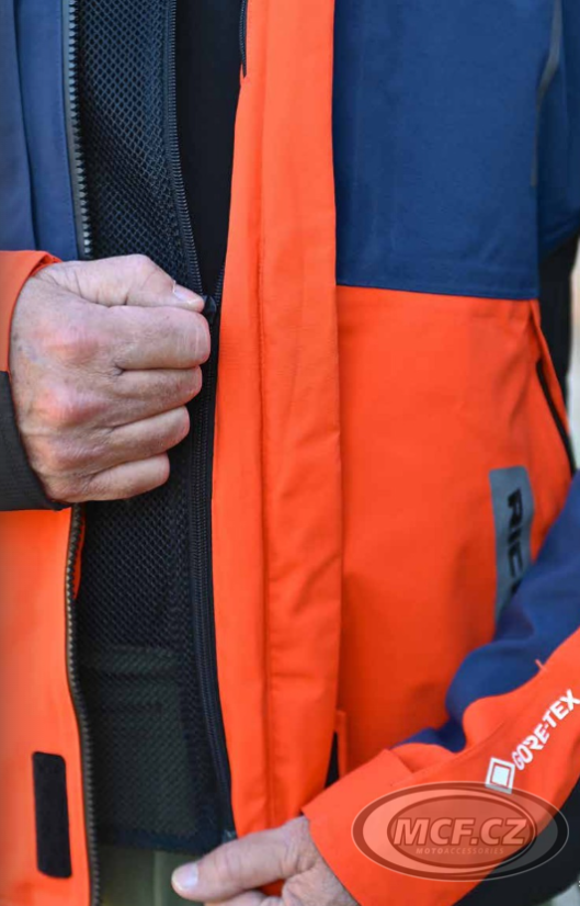 Moto bunda RICHA ORION GORE-TEX tmavě modro/oranžová