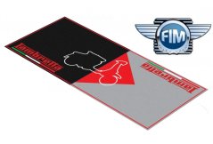 Motorcycle carpet 80x250cm LAMBRETTA black/red/grey 1001