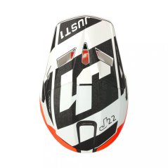 Moto přilba JUST1 J22C ADRENALINE carbon oranžová