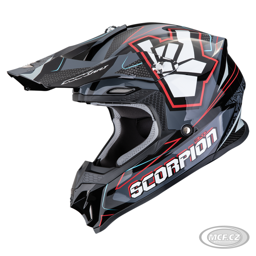 Moto přilba SCORPION VX-16 EVO AIR ROK černo/šedo/červená