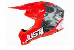 Moto přilba JUST1 J39 KINETIC matná camo černo/šedo/červená