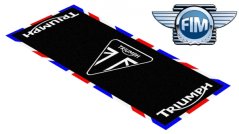 Koberec pod moto 80x250cm TRIUMPH černo/bílý 1301