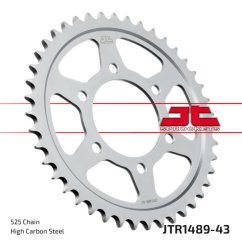 Řetězová rozeta Kawasaki JT JTR 1489-43 43 zubů, 525 stříbrná