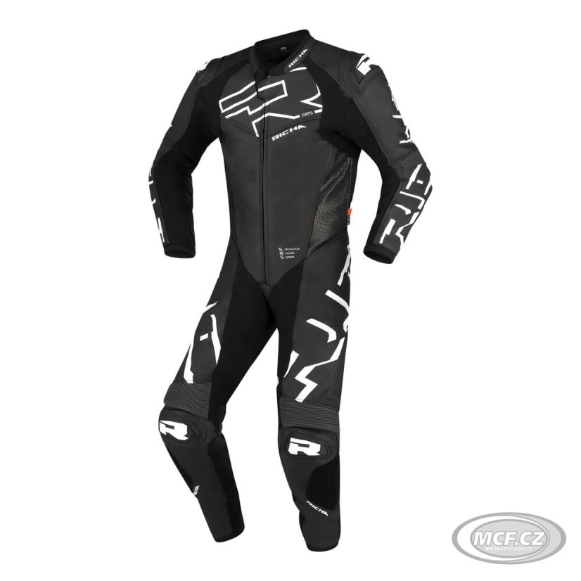 Moto kombinéza RICHA STRADALE GP jednodílná černo/bílá