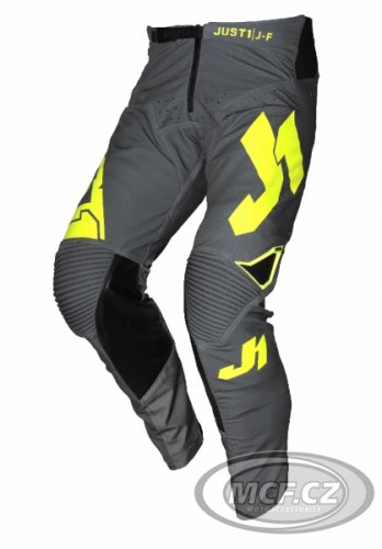 Moto kalhoty JUST1 J-FLEX ARIA tmavě šedé/neonově žluté