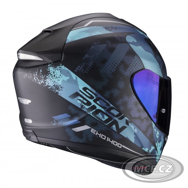 Moto přilba SCORPION EXO-1400 AIR SYLEX matná černo/modrá