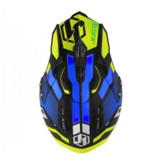 Kšilt JUST1 J12 VECTOR fluo žluto/modro/carbon