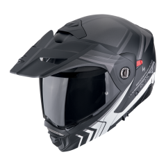 Moto přilba SCORPION ADX-2 LEWIS matná černo/stříbrná