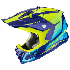 Motorcycle helmet SCORPION VX-22 AIR ATTIS blue/neon yellow