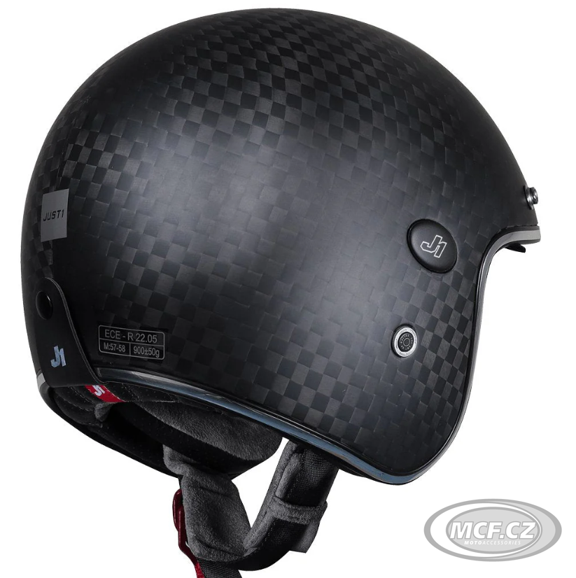 Moto přilba JUST1 J-STYLE CARBON solid matná černá