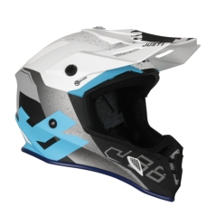 Moto přilba JUST1 J38 KORNER světle modro/bílá