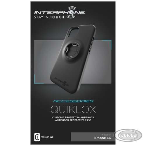 Ochranný kryt Interphone QUIKLOX pro Apple iPhone 13 Pro černý