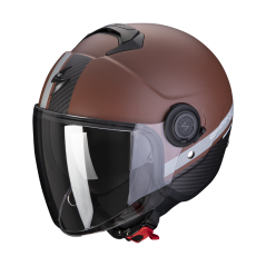 Moto přilba SCORPION EXO-CITY STRADA matná hnědo/černá