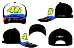 Kšiltovka VR46 WRT černo/bílá 496703