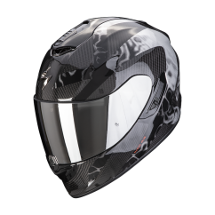 Moto přilba SCORPION EXO-1400 CARBON AIR CLONER stříbrná