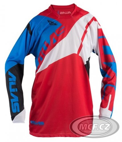 Motokrosový dres ALIAS MX A2 červeno/neonově modrý