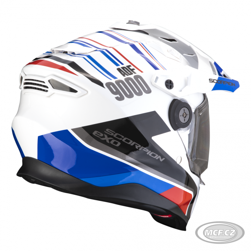 Moto přilba SCORPION ADF-9000 AIR DESERT bílo/modro/červená