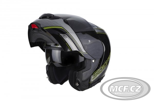 Moto přilba SCORPION EXO-3000 AIR STROLL černo/stříbrno/neonově žlutá