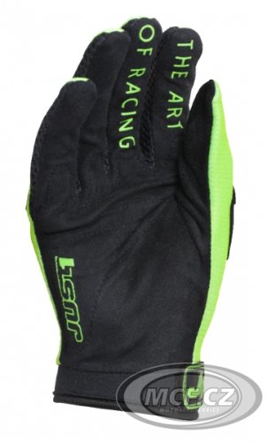 Moto rukavice JUST1 J-FORCE X fluo zeleno/černé