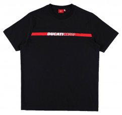 Pánské triko Ducati Corse Stripe černé 22 36001