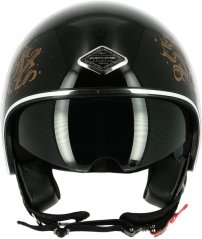 Moto přilba ASTONE MINIJET S 66 BLACK LETTERS černá