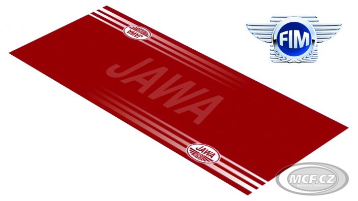 Motorcycle carpet 80x250cm JAWA red 702