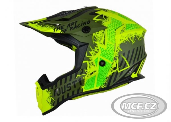 Moto přilba JUST1 J38 MASK matná neonově žluto/černo/zelená