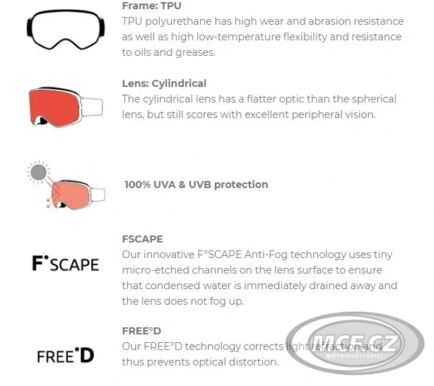 Motokrosové brýle RED BULL STRIVE 011 černé se stříbrným sklem