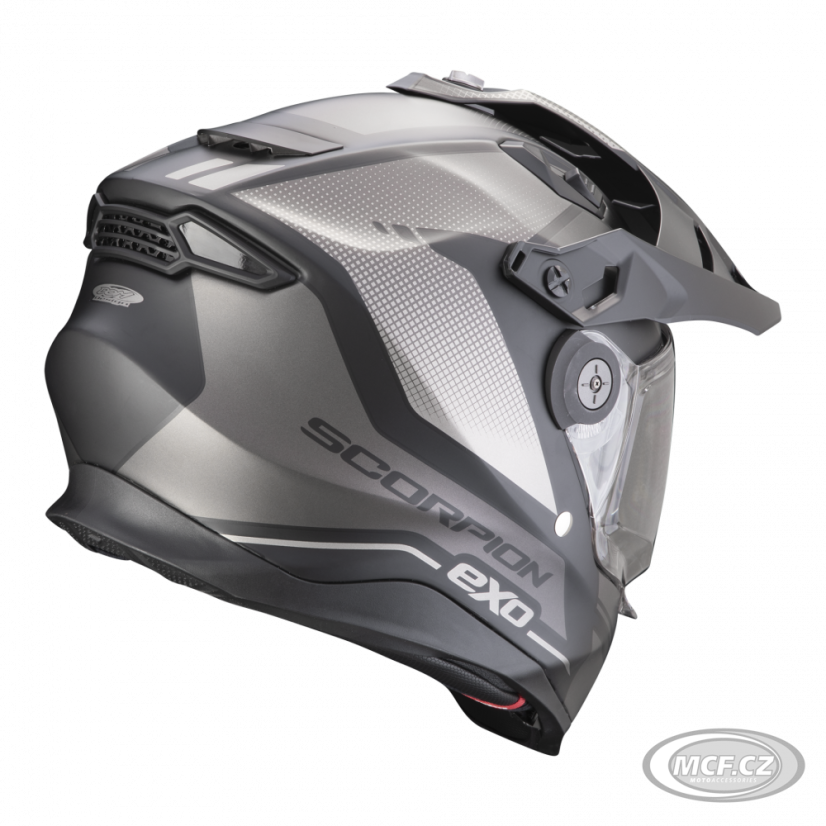 Moto přilba SCORPION ADF-9000 AIR TRAIL matná černo/stříbrná