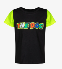 Dětské triko VR46 THE DOC černo/fluo žluté 504304