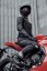 Motorcycle leather lady jacket RICHA STRADALE EVO black/white leather