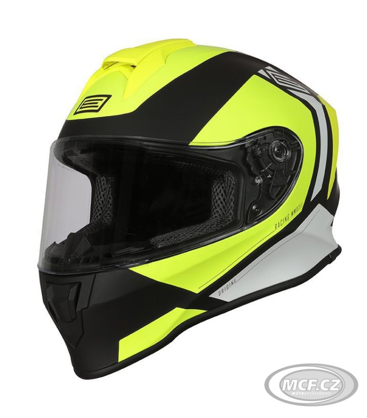 Dětská moto přilba ORIGINE DINAMO KIDS BOLT matná fluo žluto/černá